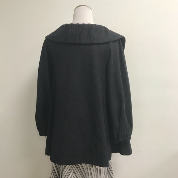 Diab'less black boho loose fit jacket coat T2 M - Picture 6 of 7